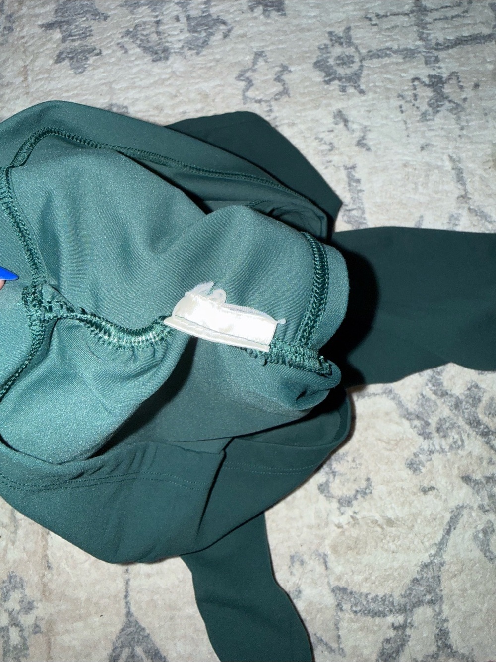 Gymshark x Whitney Simmons Long Sleeve Cropped Wrap Top in Deep Green - Picture 6 of 7